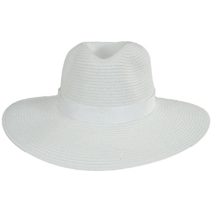 Physician Endorsed | Andi Toyo Braid Fedora Hat | 102677 | front | WHITE
