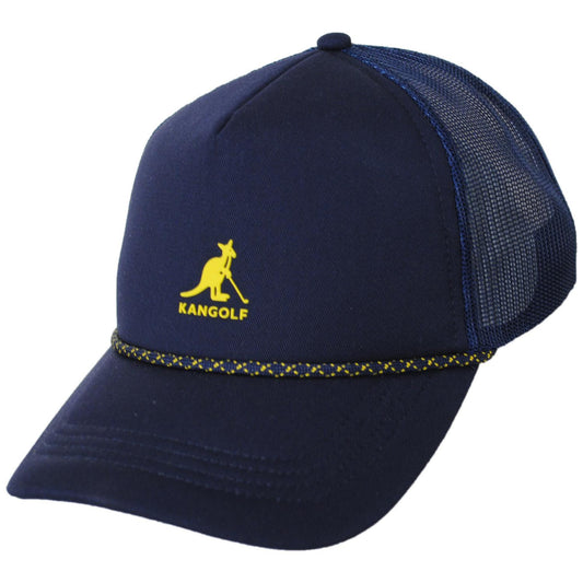 Kangol | Kangolf Cotton Mesh Trucker Snapback Baseball Cap | 201144 | lead | NAVY