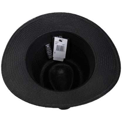 Bailey 1922 | Atwood Panama Straw Safari Fedora Hat | 127933 | under | BLACK