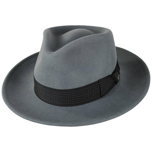 BRIXTON HATS | Eames Wool Felt Fedora Hat | 135675 | lead | FUTURE GREY/BLACK