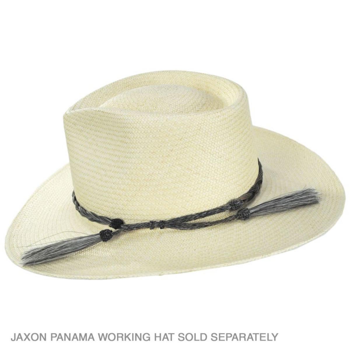 3 Regions Trade Co. | Solid Color Horse Hair Braid Double Tassel Hat Band | 601701 | under | GREY