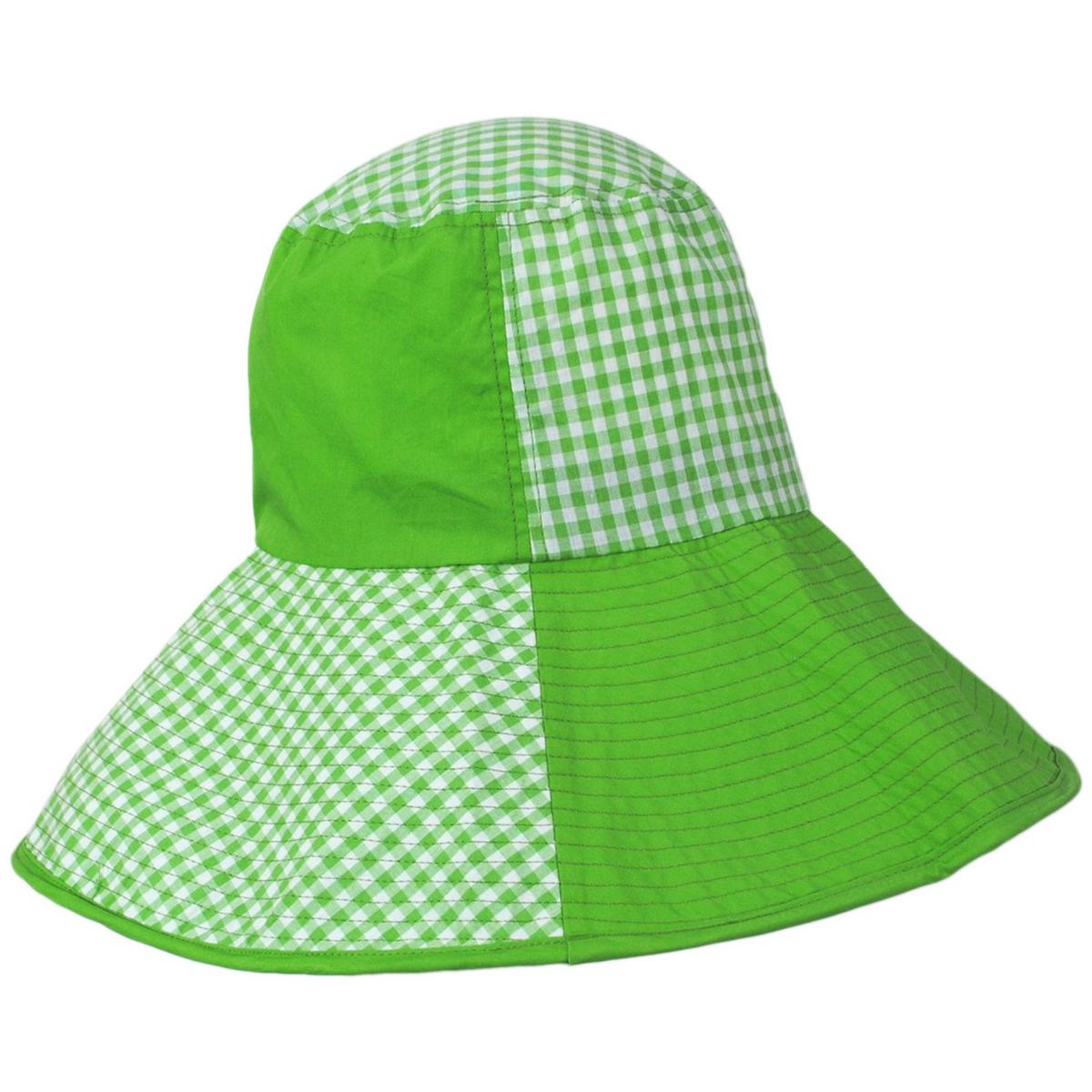 BRIXTON HATS | Maddie Color Block Cotton Sun Hat | 402611 | profile | SUN GREEN