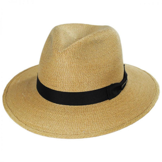 Stetson | Trailhead Palm Leaf Straw Safari Fedora Hat | 126947 | lead | TOASTED