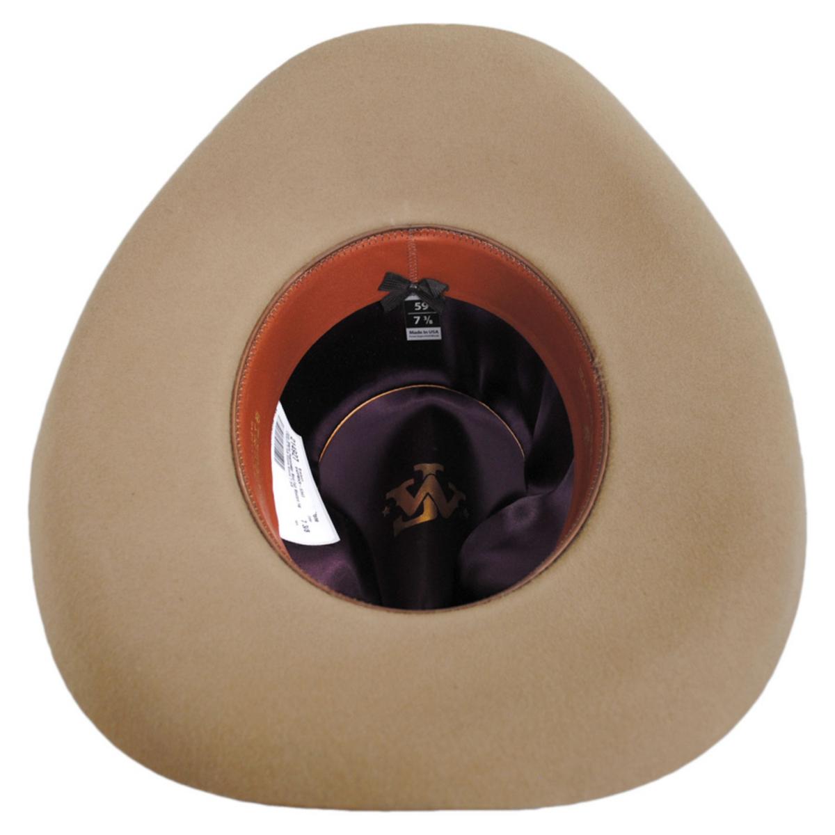 Stetson | John Wayne Peacemaker Wool Felt Western Hat | 130671 | under | STONE