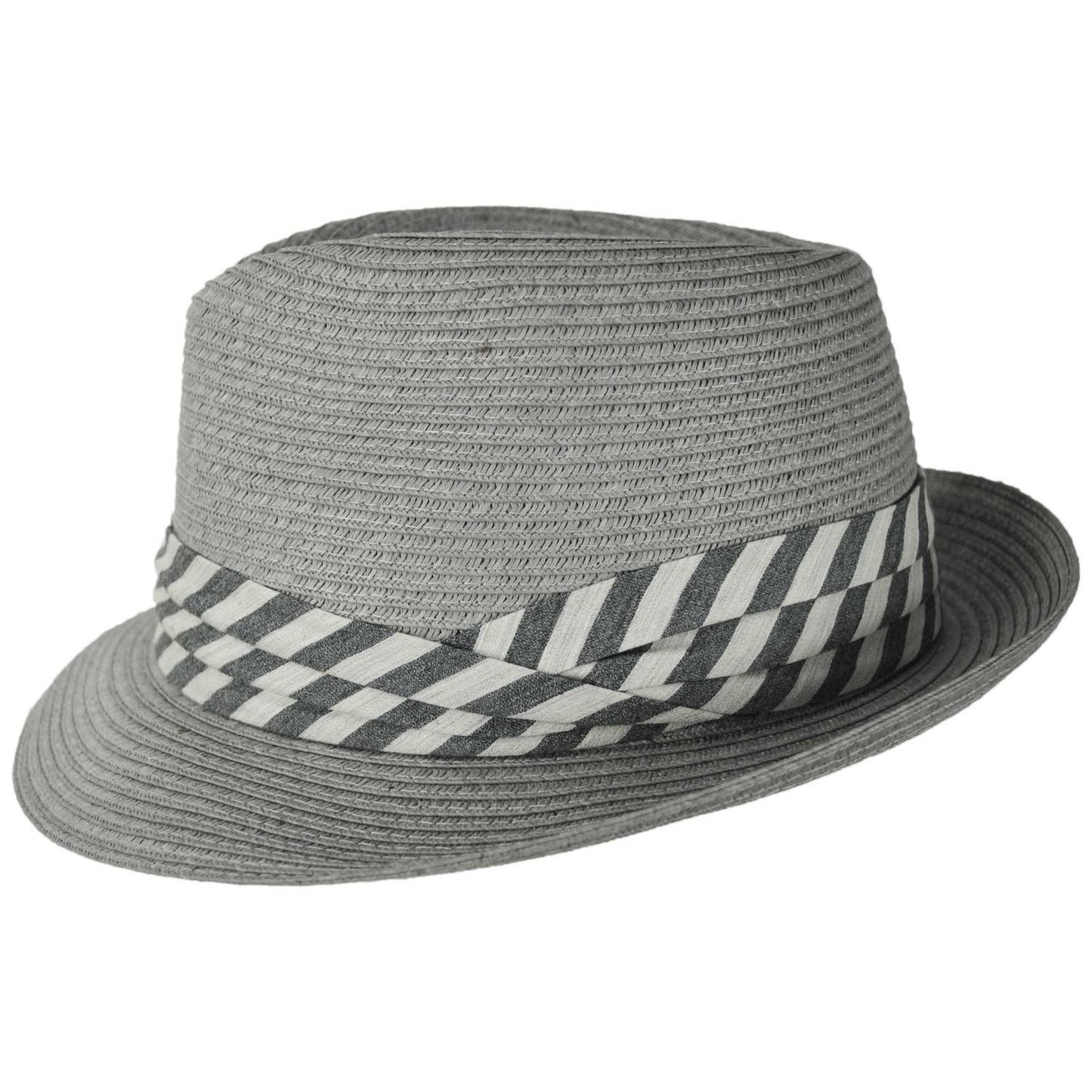 Stefeno Hats | Jonas Toyo Straw Stingy Brim Fedora Hat | 129708 | profile | GREY