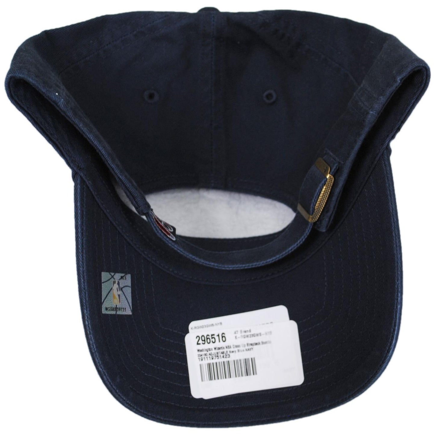 47 Brand | Washington Wizards NBA Clean Up Strapback Baseball Cap Dad Hat | 204180 | under | NAVY