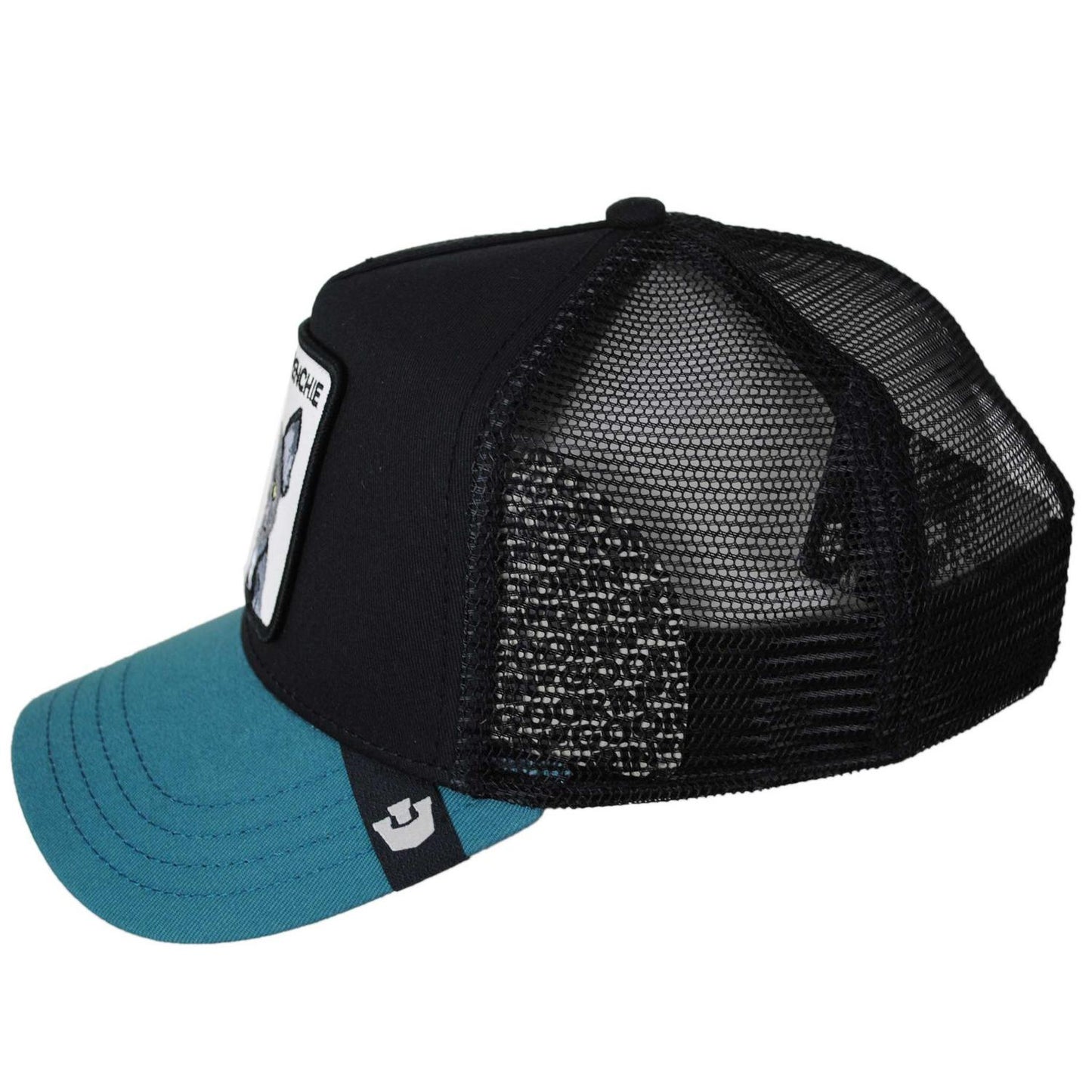 Goorin Bros | French Frenchie Mesh Trucker Snapback Baseball Cap | 200370 | profile | VOID/SEA