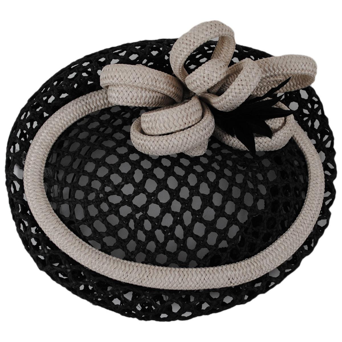 Trellis Mesh Toyo Straw Pillbox Hat