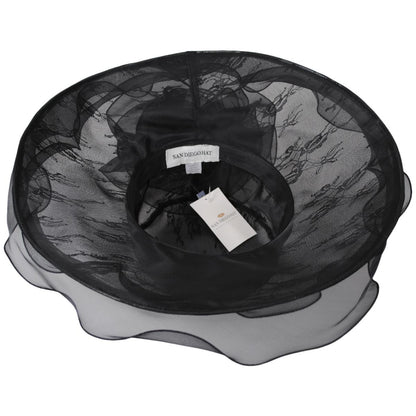 San Diego Hat Company | Organza Lace Boater Dress Hat | 121051 | under | BLACK