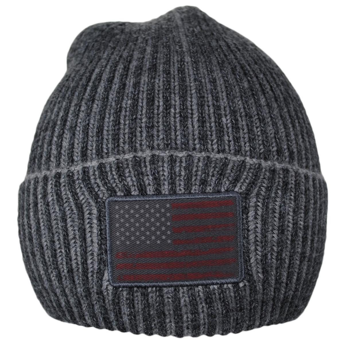 Dorfman Pacific | Constitution Acrylic Knit Beanie Hat | 500043 | front | CHARCOAL