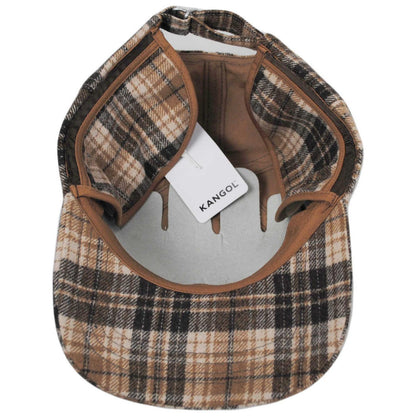 Kangol | Plaid Earflaps Strapback Baseball Cap | 201196 | under | TAN MULTI