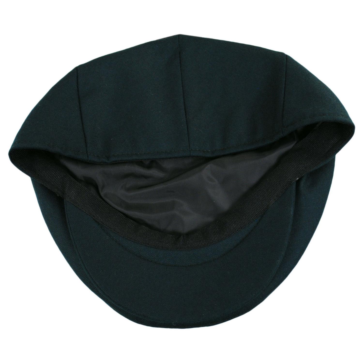 Baskerville Hat Company | Kensington Wool Twill Ivy Cap | 167666 | under | HUNTER GREEN