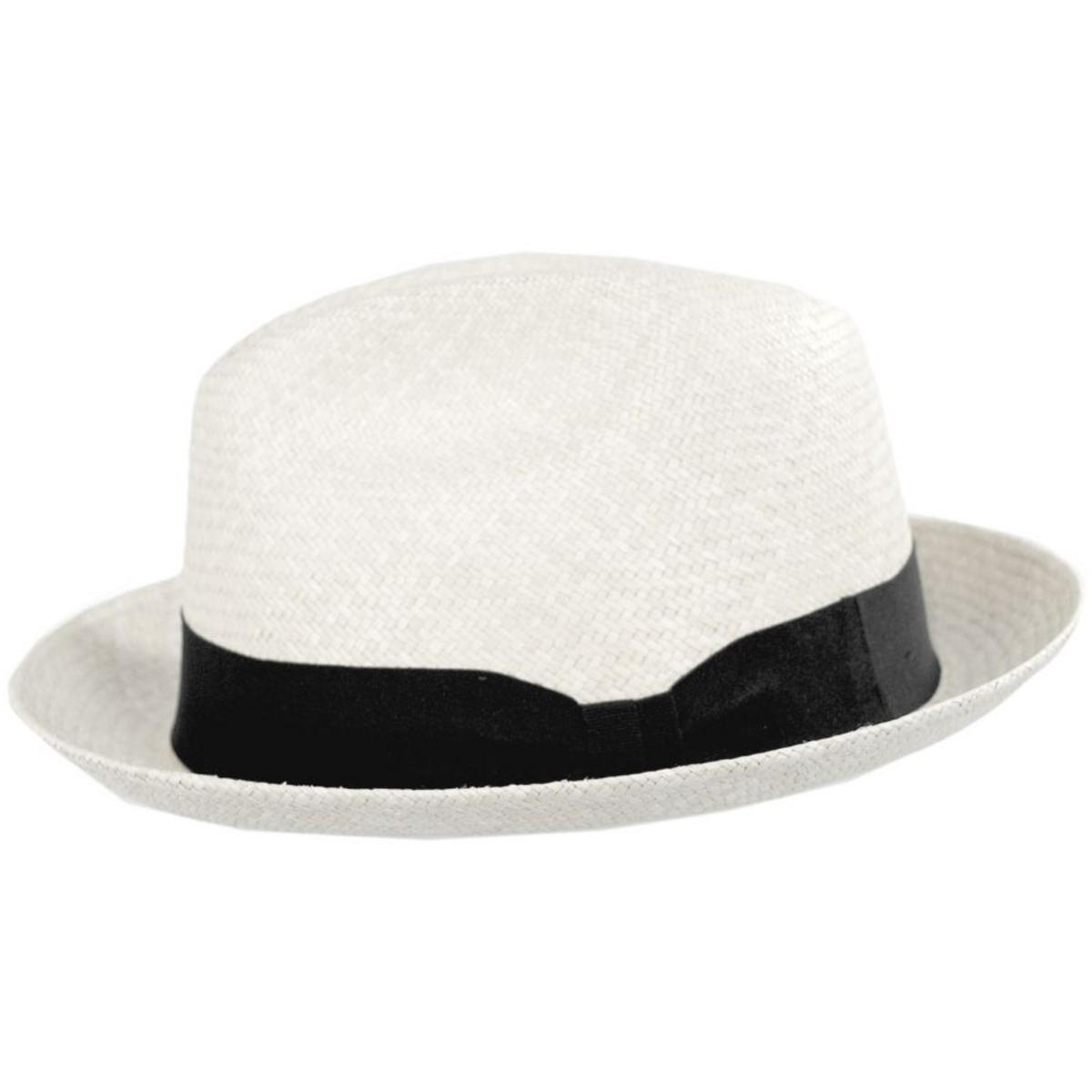 Jaxon Hats | Panama Straw Trilby Fedora Hat | 127106 | profile | BLEACH