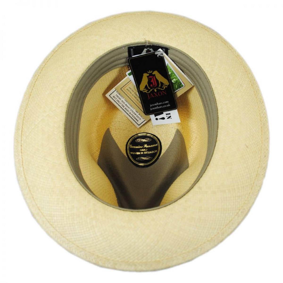 Jaxon Hats | Stain Repellent Panama Straw C-Crown Fedora Hat | 126415 | under | NATURAL
