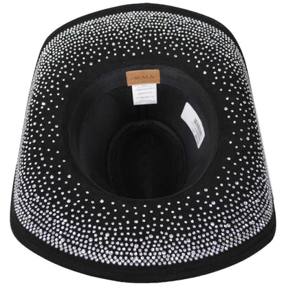 Scala | Joyce Rhinestone Western Hat | 106450 | under | BLACK
