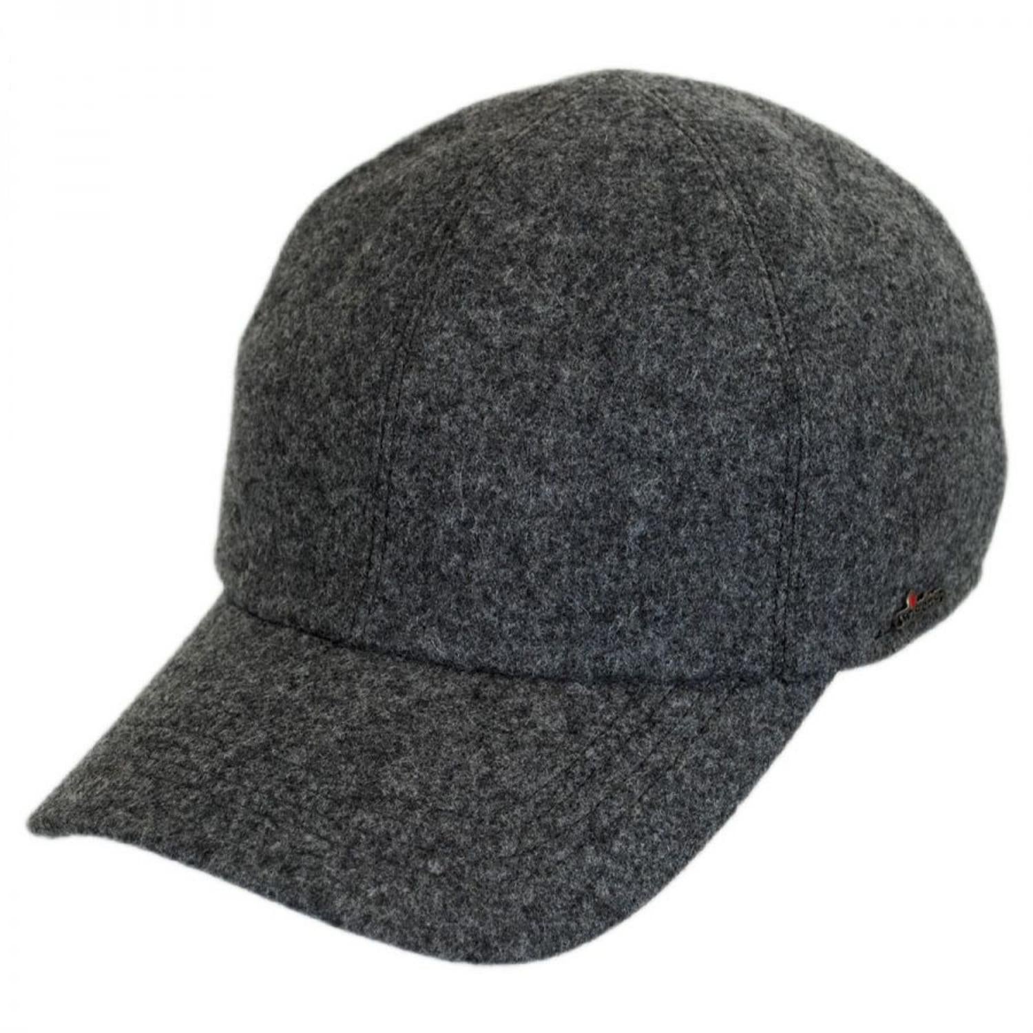 Wigens Caps | Melton Wool Earflap Baseball Cap | 223005 | lead | DARK GREY