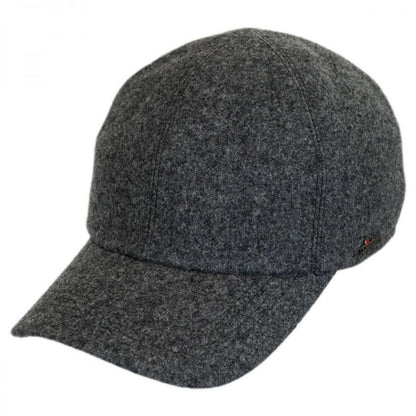 Wigens Caps | Melton Wool Earflap Baseball Cap | 223005 | lead | DARK GREY