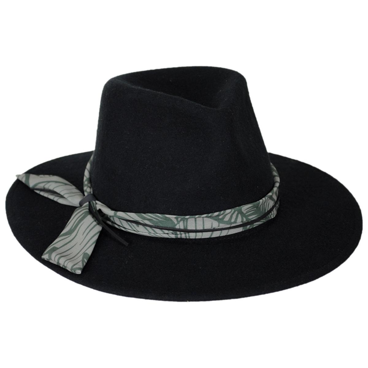 Bigalli | Rain Forest Wool Felt Fedora Hat | 131444 | lead | BLACK