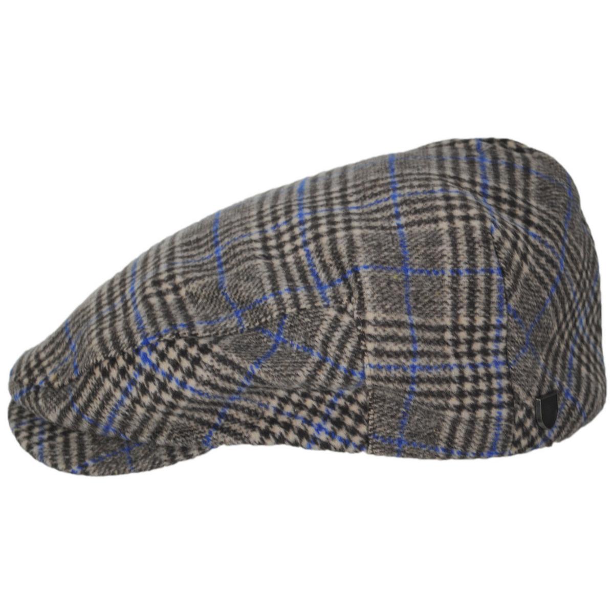 BRIXTON HATS | Barrel Wool Blend Plaid Ivy Cap | 161523 | profile | TAN/LIGHT BROWN/ROYAL
