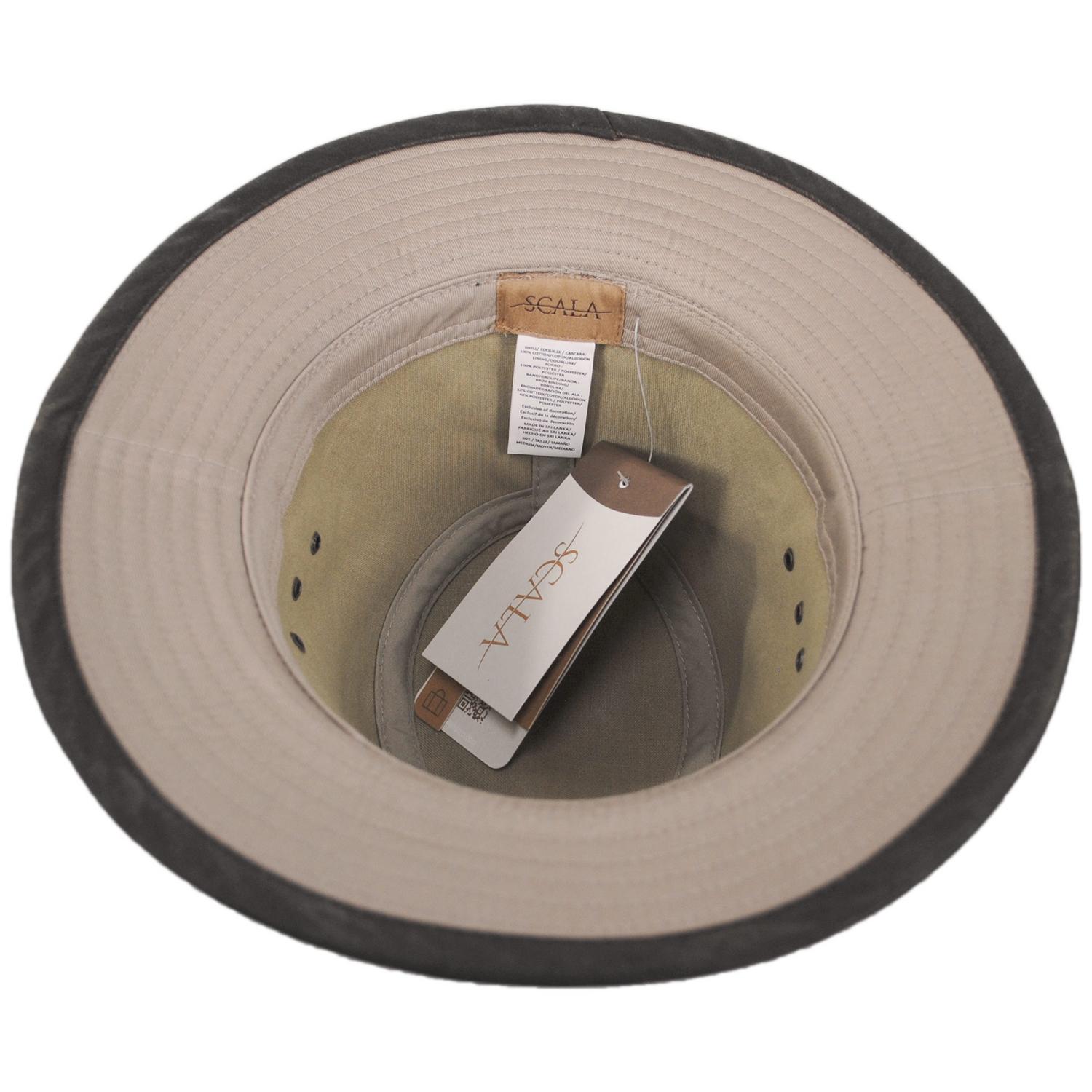 Scala | Maxson Cotton Twill Safari Fedora Hat | 140250 | under | KHAKI