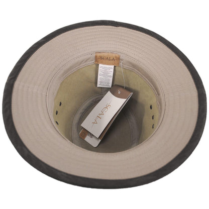 Scala | Maxson Cotton Twill Safari Fedora Hat | 140250 | under | KHAKI