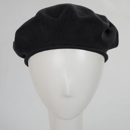 sur la tete | Cotton Beret - 11.5 inch Diameter | 151101 | under | BLACK