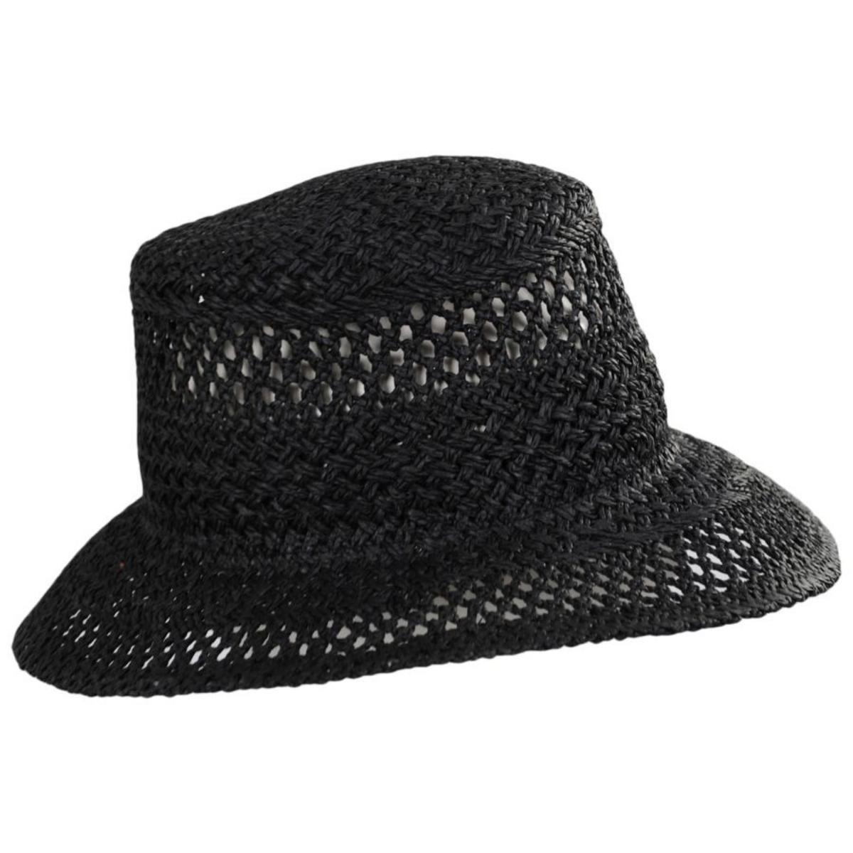 San Diego Hat Company | In The Clouds Toyo Straw Bucket Hat | 103674 | profile | BLACK