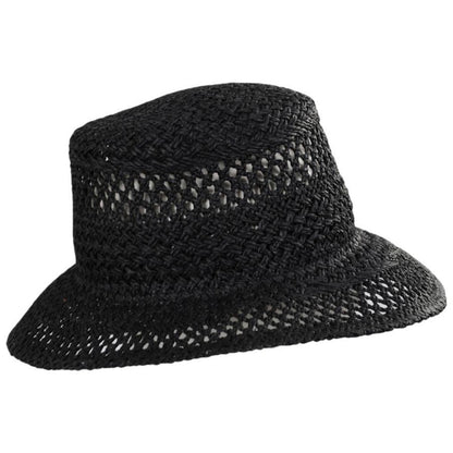 San Diego Hat Company | In The Clouds Toyo Straw Bucket Hat | 103674 | profile | BLACK