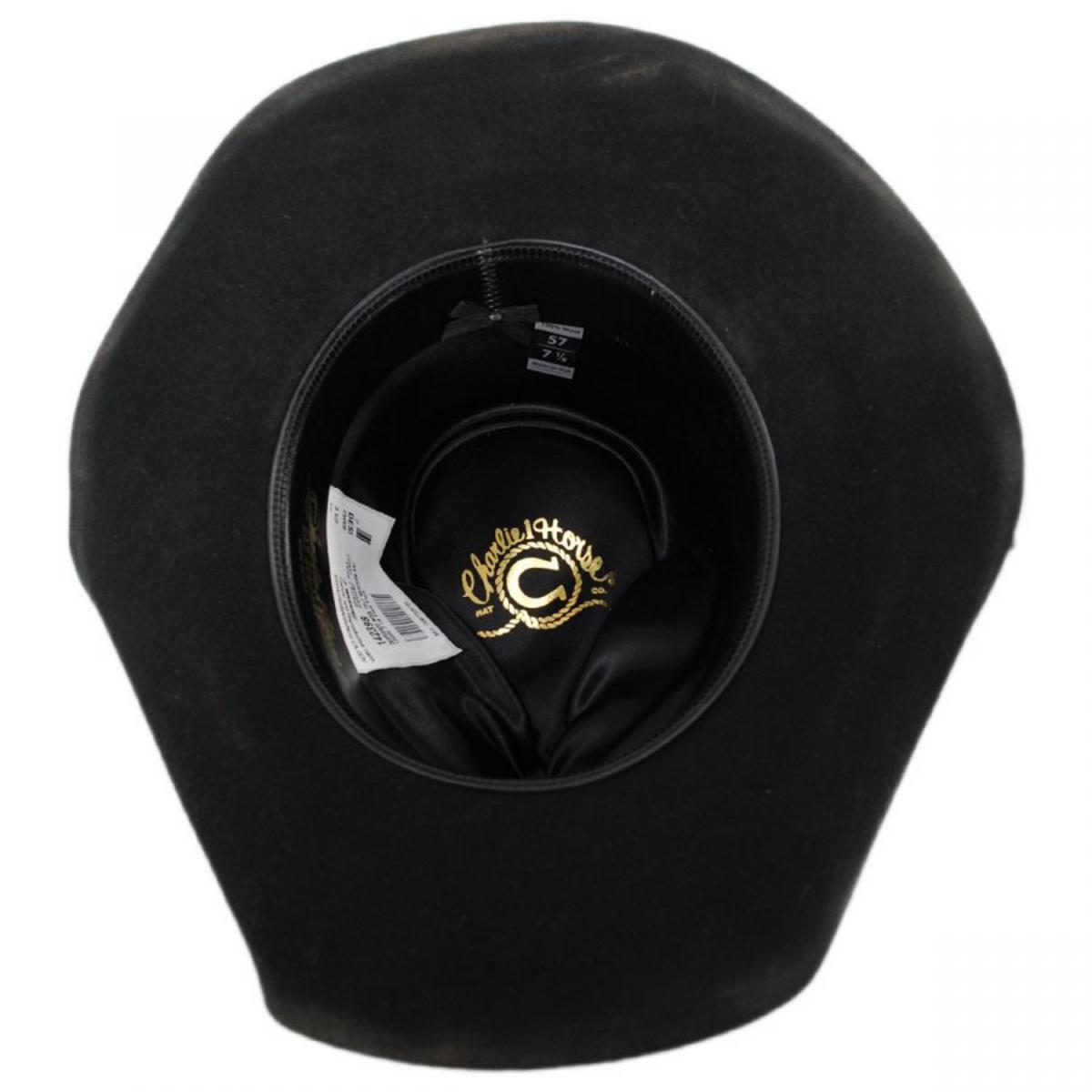 Charlie 1 Horse | Desperado Wool Felt Western Hat | 124988 | under | BLACK