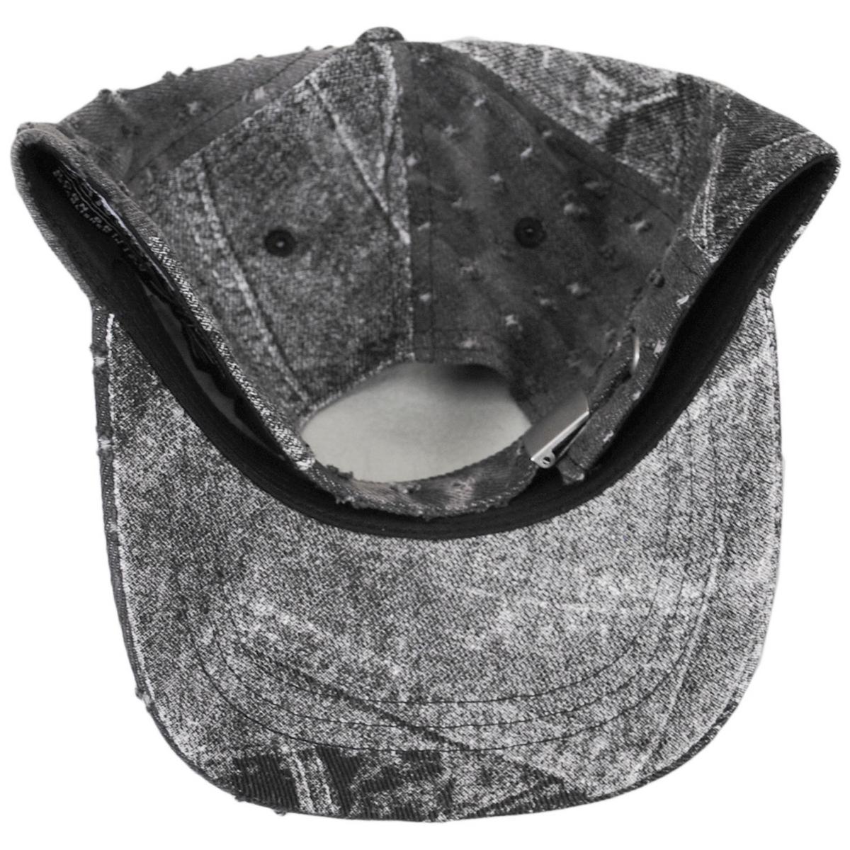 Kangol | Denim Mashup Strapback Baseball Cap Dad Hat | 201132 | under | BLACK TROMPE LOEIL