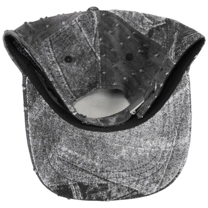 Kangol | Denim Mashup Strapback Baseball Cap Dad Hat | 201132 | under | BLACK TROMPE LOEIL