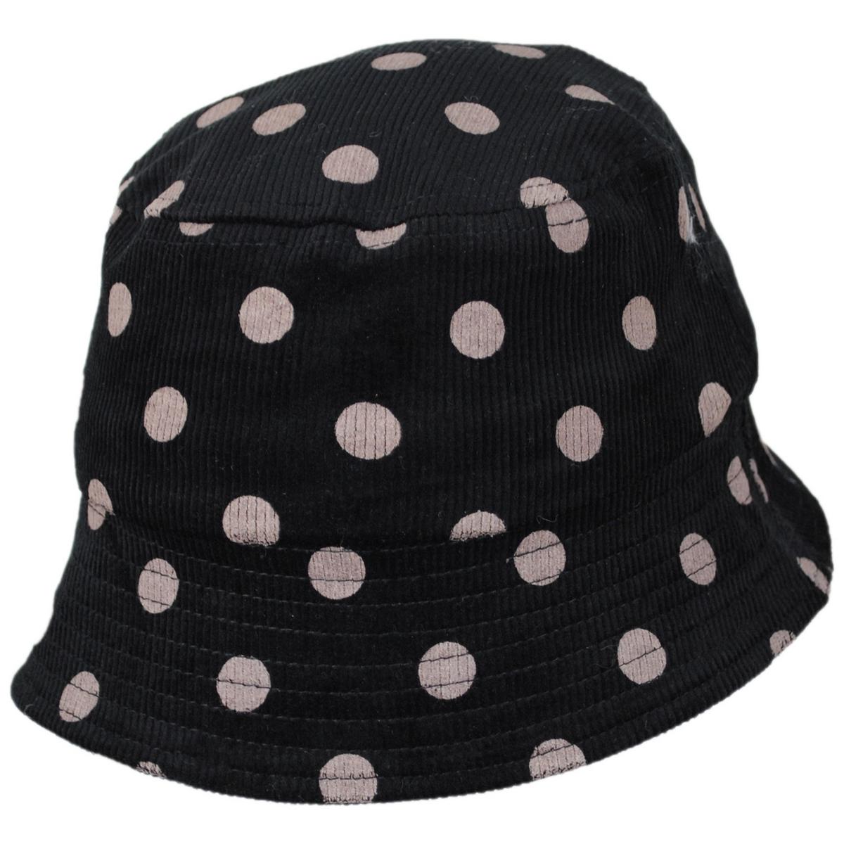 Kid's Polka Dot Cotton Corduroy Bucket Hat – Village Hat Shop