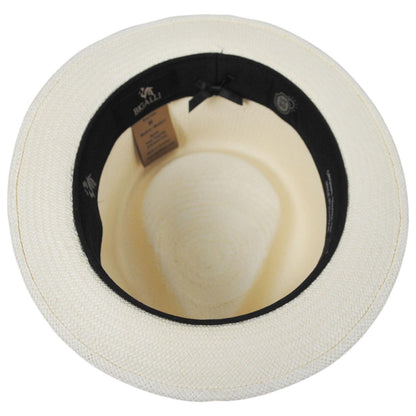 Bigalli | Boston Panama Straw Trilby Fedora Hat | 129202 | under | WHITE