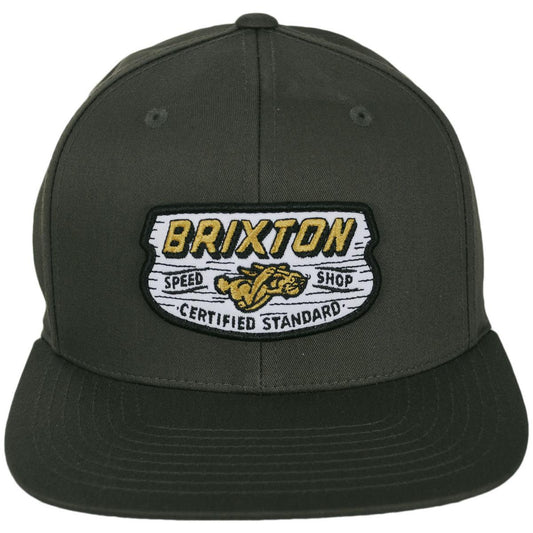 BRIXTON HATS | Clayburn MP Snapback Baseball Cap | 201840 | front | MOSS