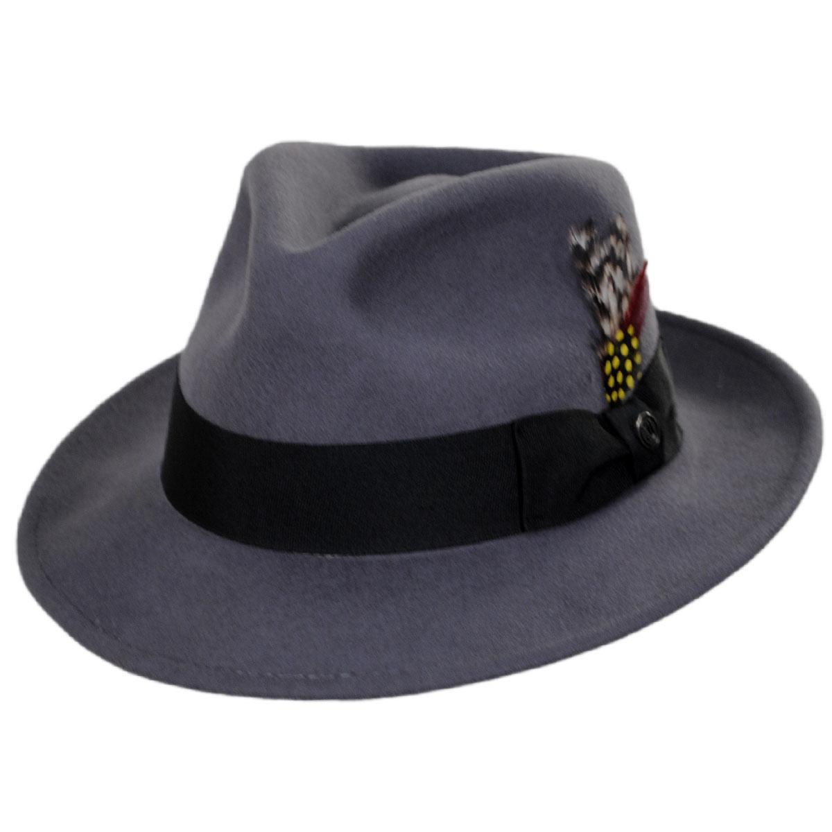 Jaxon Hats | Wholesale C-Crown Crushable Wool Felt Fedora Hat B2B Pre-Pack | B2B135003 | lead | GREY