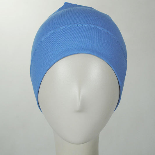 Slumbercap | Cotton Beanie Hat | 500899 | front | LIGHT BLUE