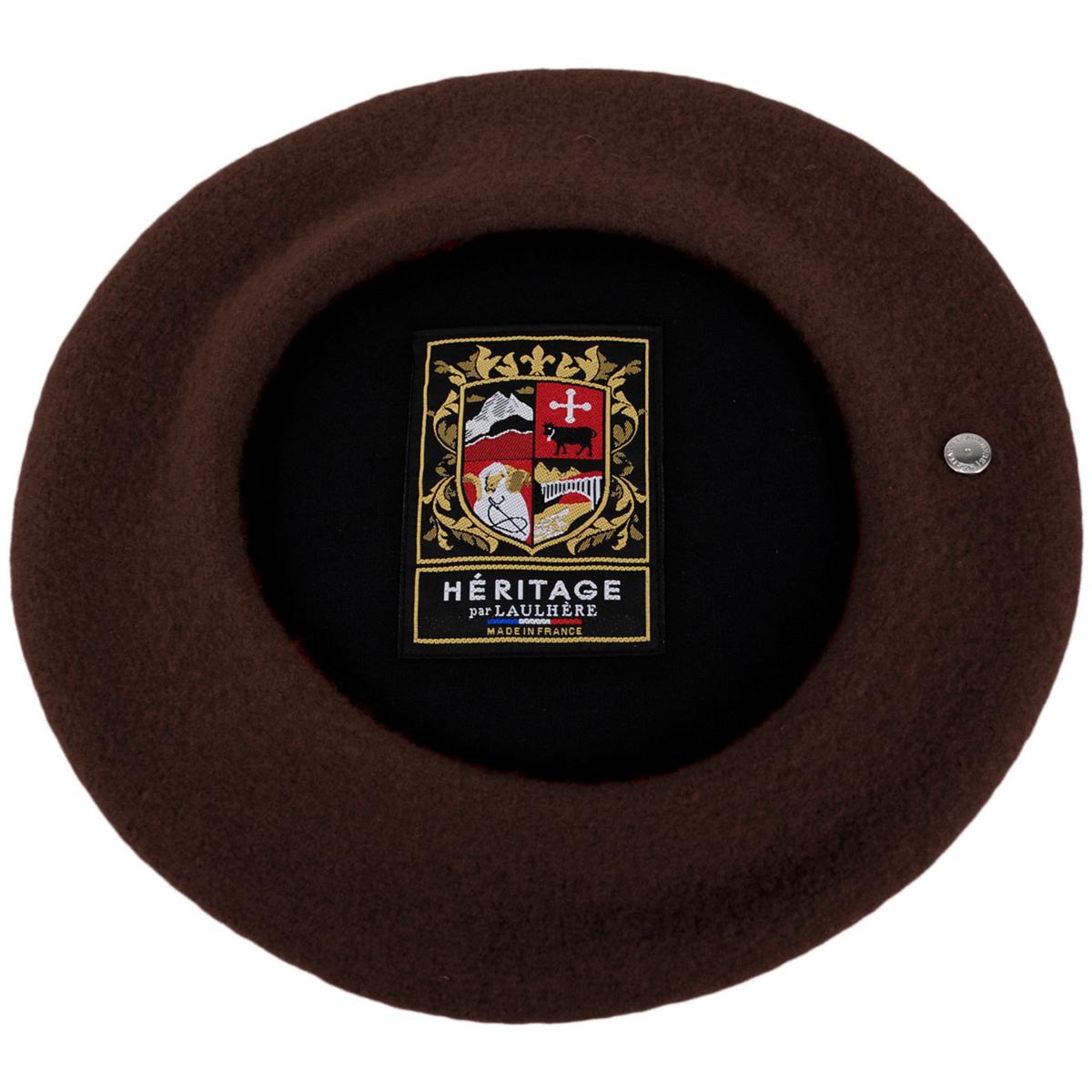 Heritage par Laulhere | Authentique Classic Wool Beret | 151058 | under | COCOA