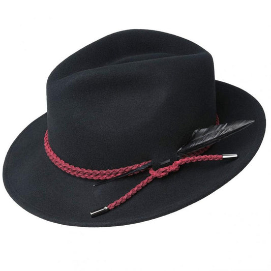 Bailey 1922 | Lund Wool LiteFelt Fedora Hat | 130379 | lead | BLACK