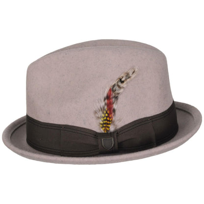 BRIXTON HATS | Gain Wool Felt Fedora Hat - Oatmeal | 135600OAT | profile | OATMEAL