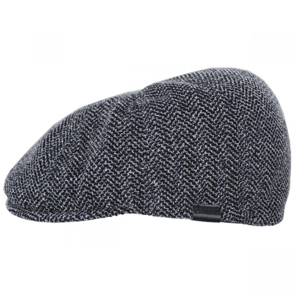 Kangol | Flexfit Pixel Herringbone Newsboy Cap | 160985 | profile | MARLED NAVY