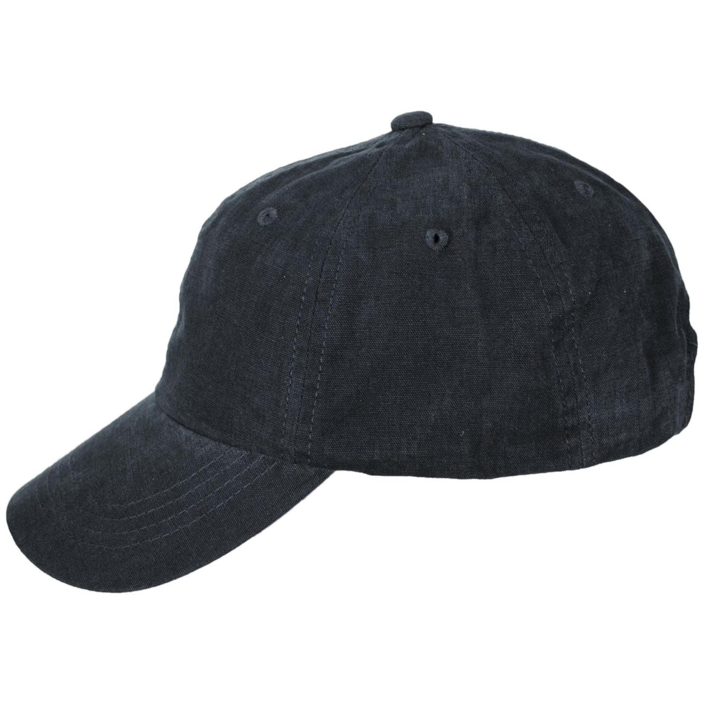 Dorfman Pacific | Washed Cotton Baseball Cap Dad Hat | 200188 | profile | CHARCOAL