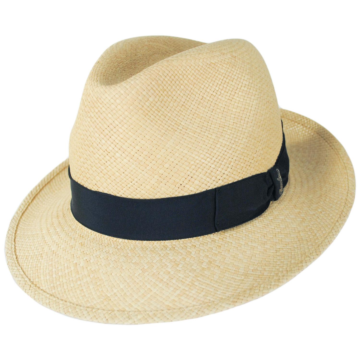 Borsalino | Quito Medio Panama Straw Fedora Hat | 126002 | lead | NATURAL