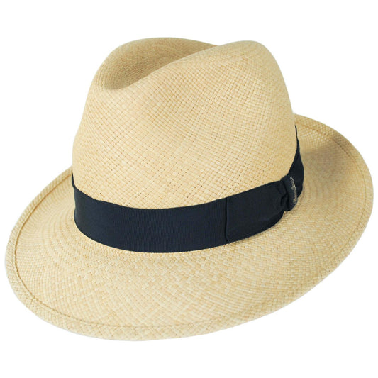 Borsalino | Quito Medio Panama Straw Fedora Hat | 126002 | lead | NATURAL