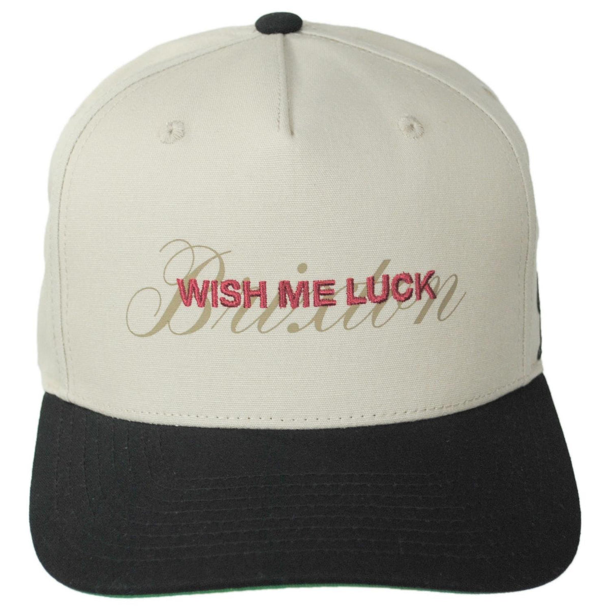 BRIXTON HATS | Wish Me Luck Cotton Snapback Baseball Cap | 201736 | front | WHITECAP/BLACK