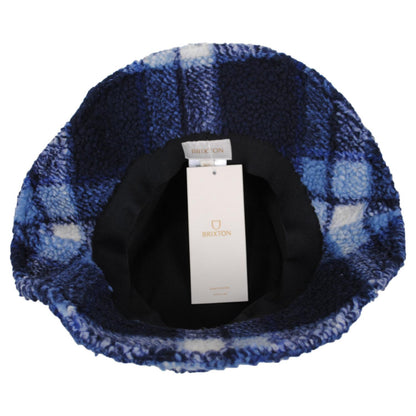 BRIXTON HATS | Ellee Faux Sherpa Plaid Bucket Hat | 185565 | under | CLASSIC NAVY PLAID