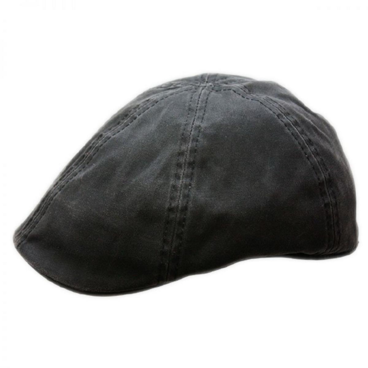 Conner | Merrik Cotton Newsboy Cap | 161703 | lead | BLACK
