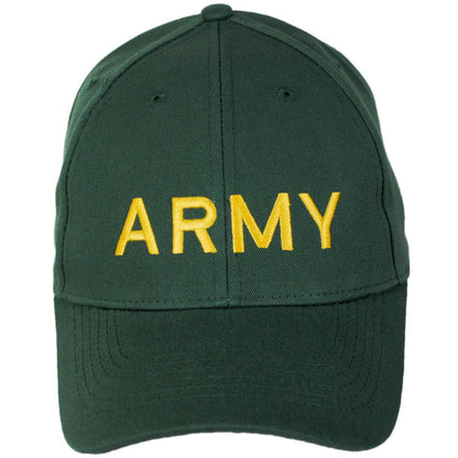 Village Hat Shop | Army Snapback Baseball Cap | 222433 | front | GREEN