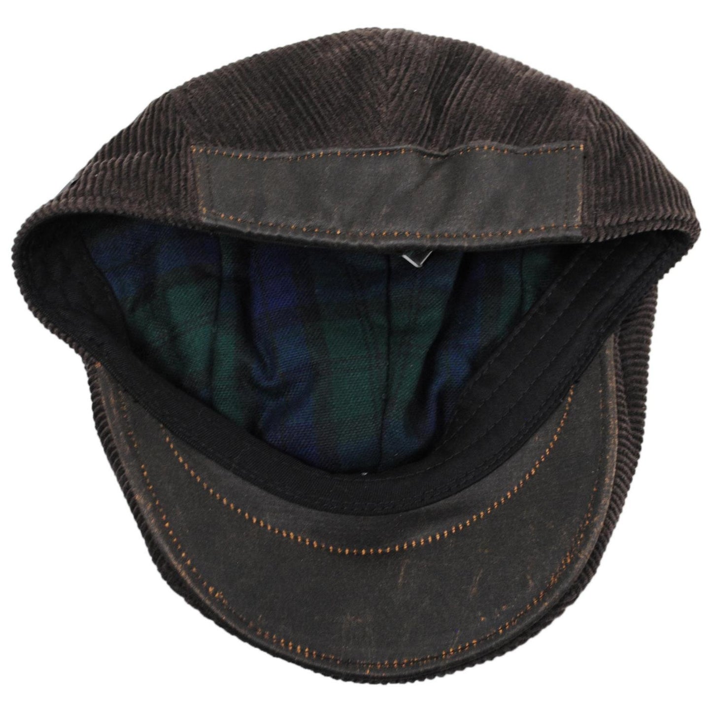 Dorfman Pacific | Philip Corduroy Ivy Cap | 160162 | under | DARK BROWN