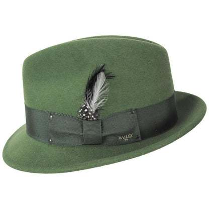 Bailey 1922 | Tino Wool LiteFelt Trilby Fedora Hat | 130008 | profile | WILD GREEN