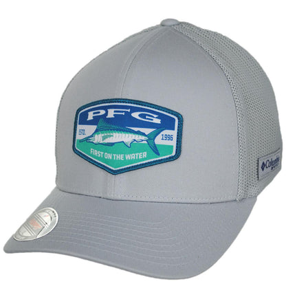 Columbia Sportswear | PFG Patch Mesh Flexfit Fitted Baseball Cap | 400087 | lead | COOL GREY